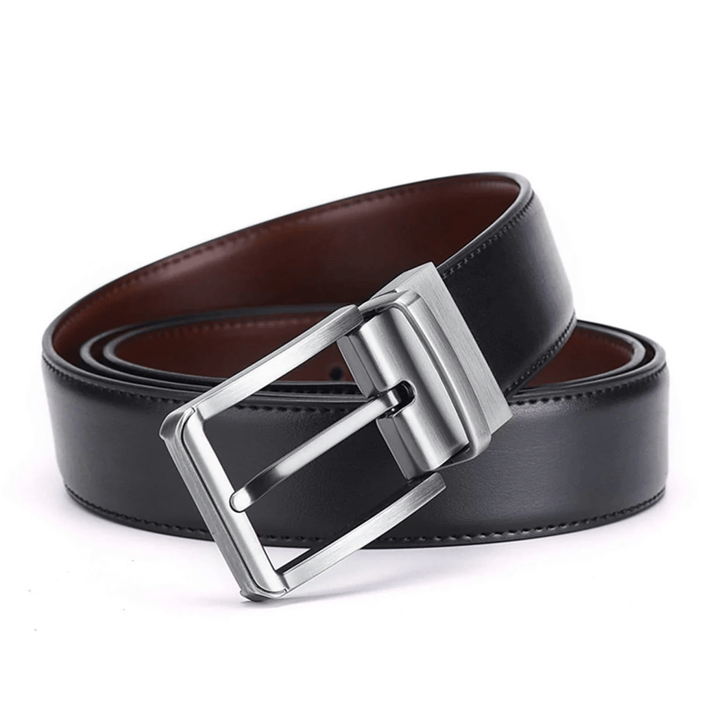 Reversible Buckle Leather Belt