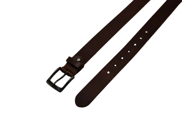 Rugged Brown Leather Belt