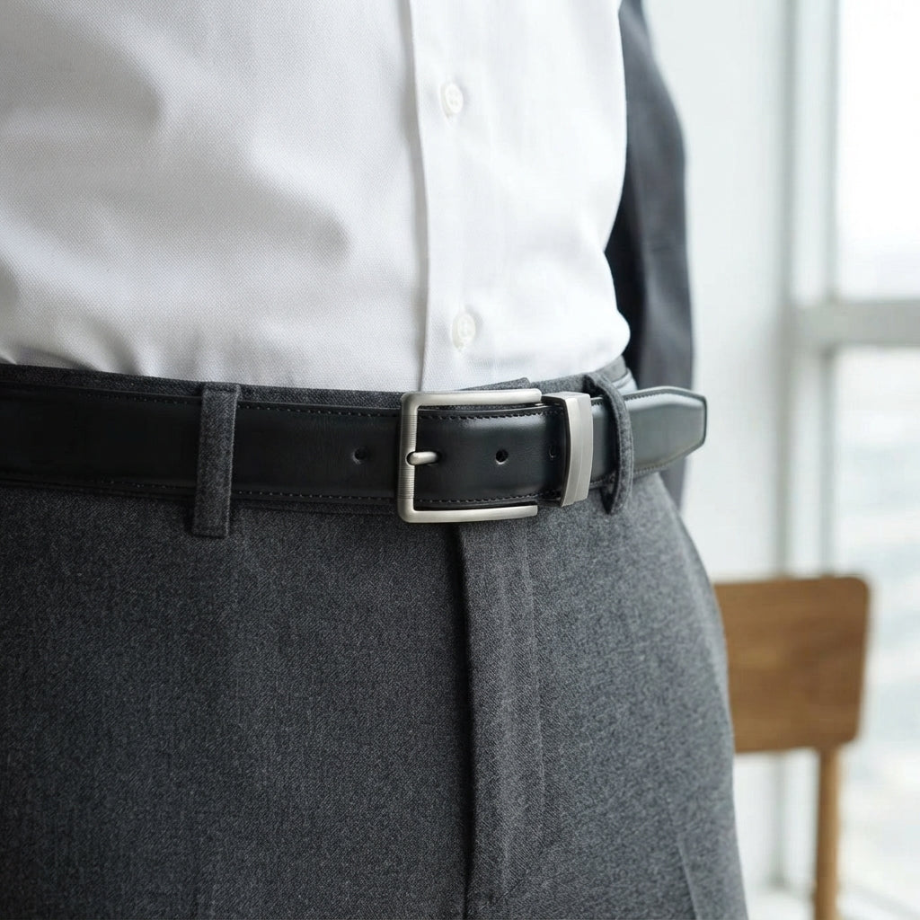 Men's Reversible Leather Belt – 2-in-1 Dress Belt