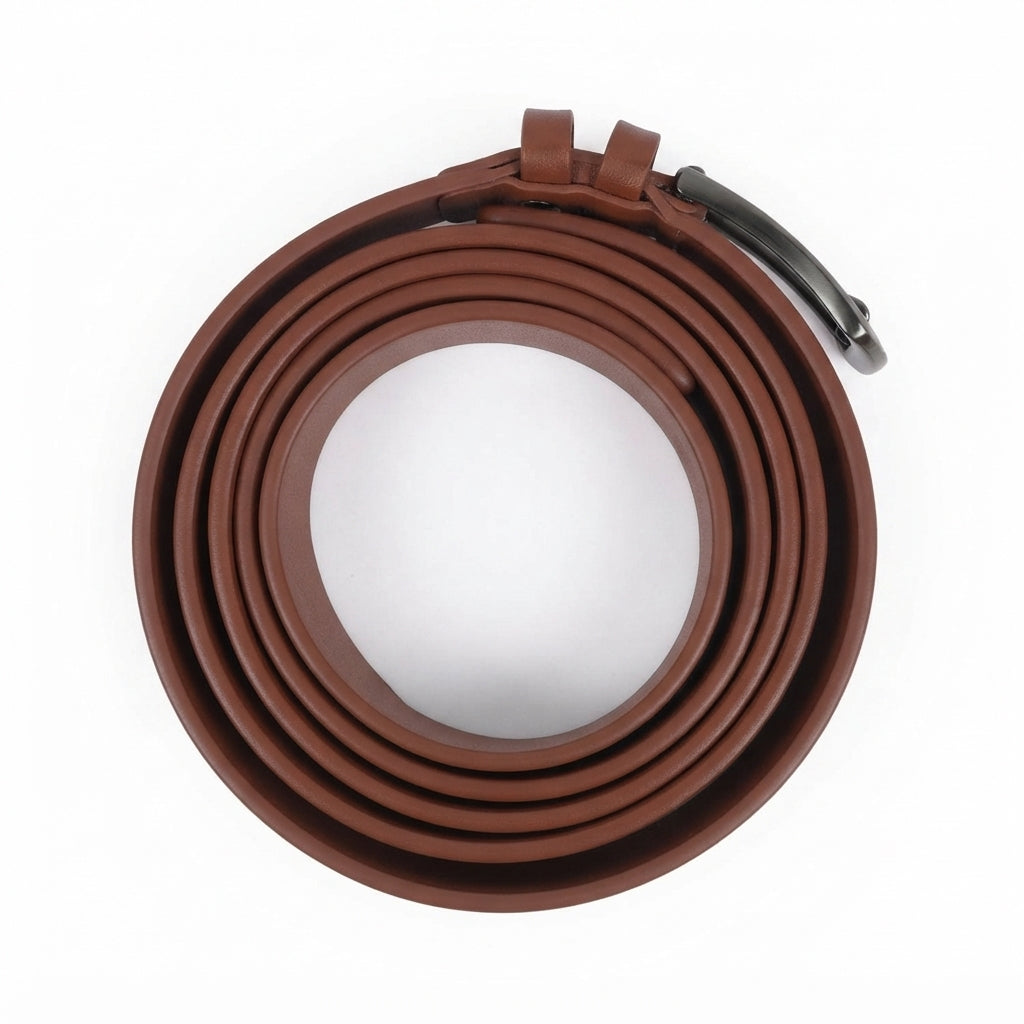 Tan Leather Casual Belt for Men – Pin Buckle