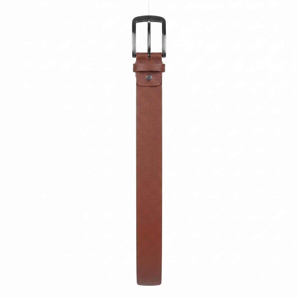 Tan Leather Casual Belt for Men – Pin Buckle