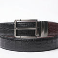 Men's 2-in-1 Reversible Leather Belt – Crocodile Texture