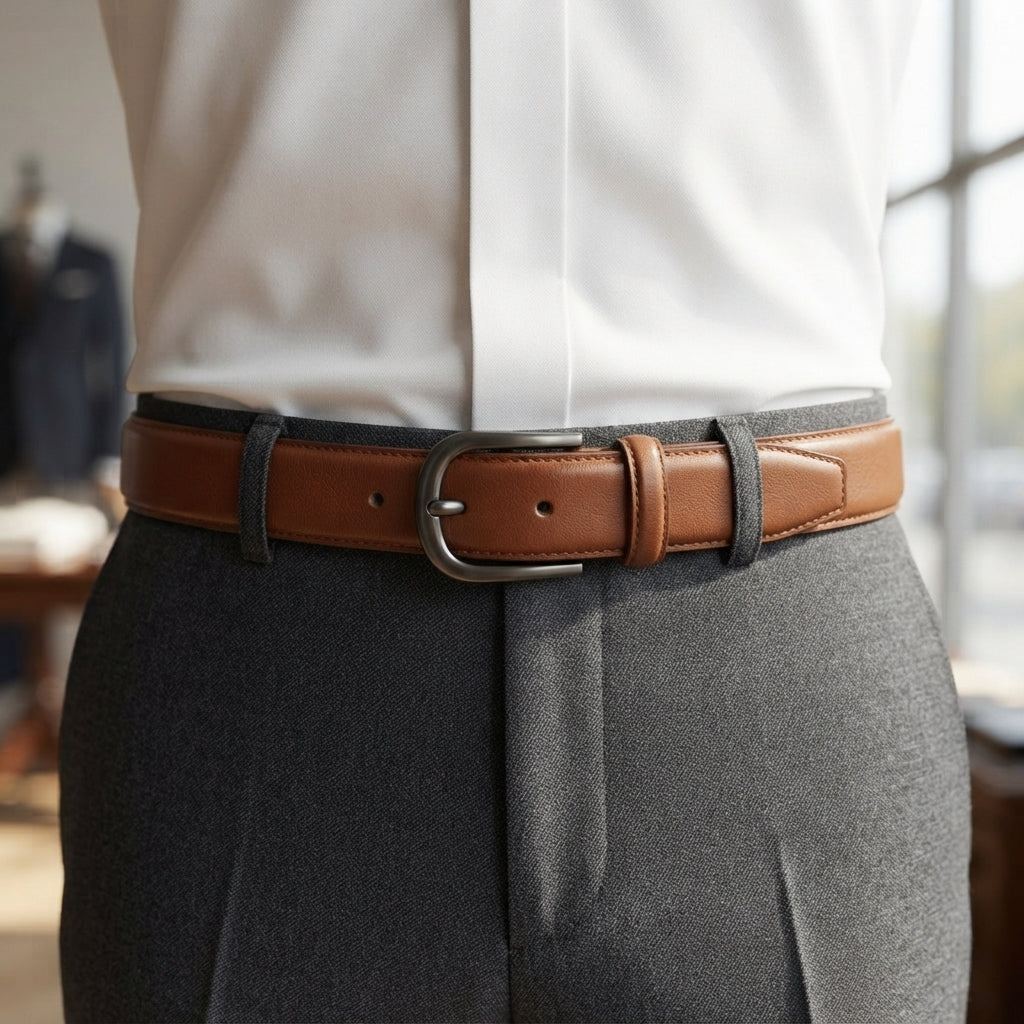 Men's Leather Casual Dress Belt
